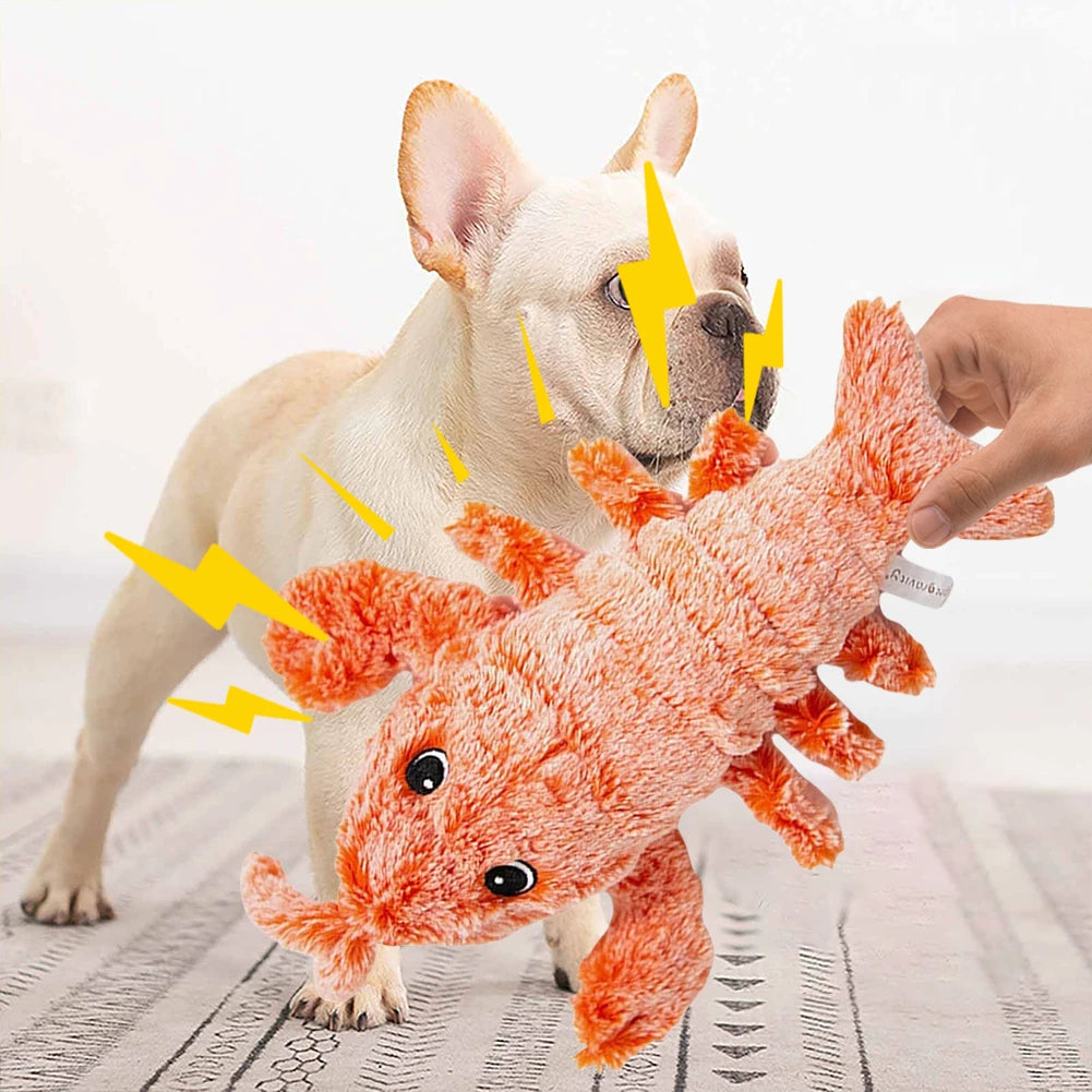 Floppy Lobster Interactive Dog Toy Funny Interactive Dog Plush Toy Floppy Lobster Pet Squeak Toys for Small Medium Large Dogs