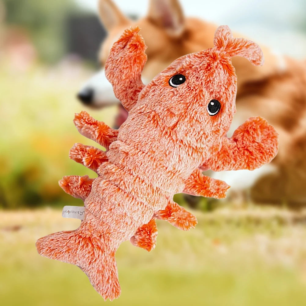 Floppy Lobster Interactive Dog Toy Funny Interactive Dog Plush Toy Floppy Lobster Pet Squeak Toys for Small Medium Large Dogs
